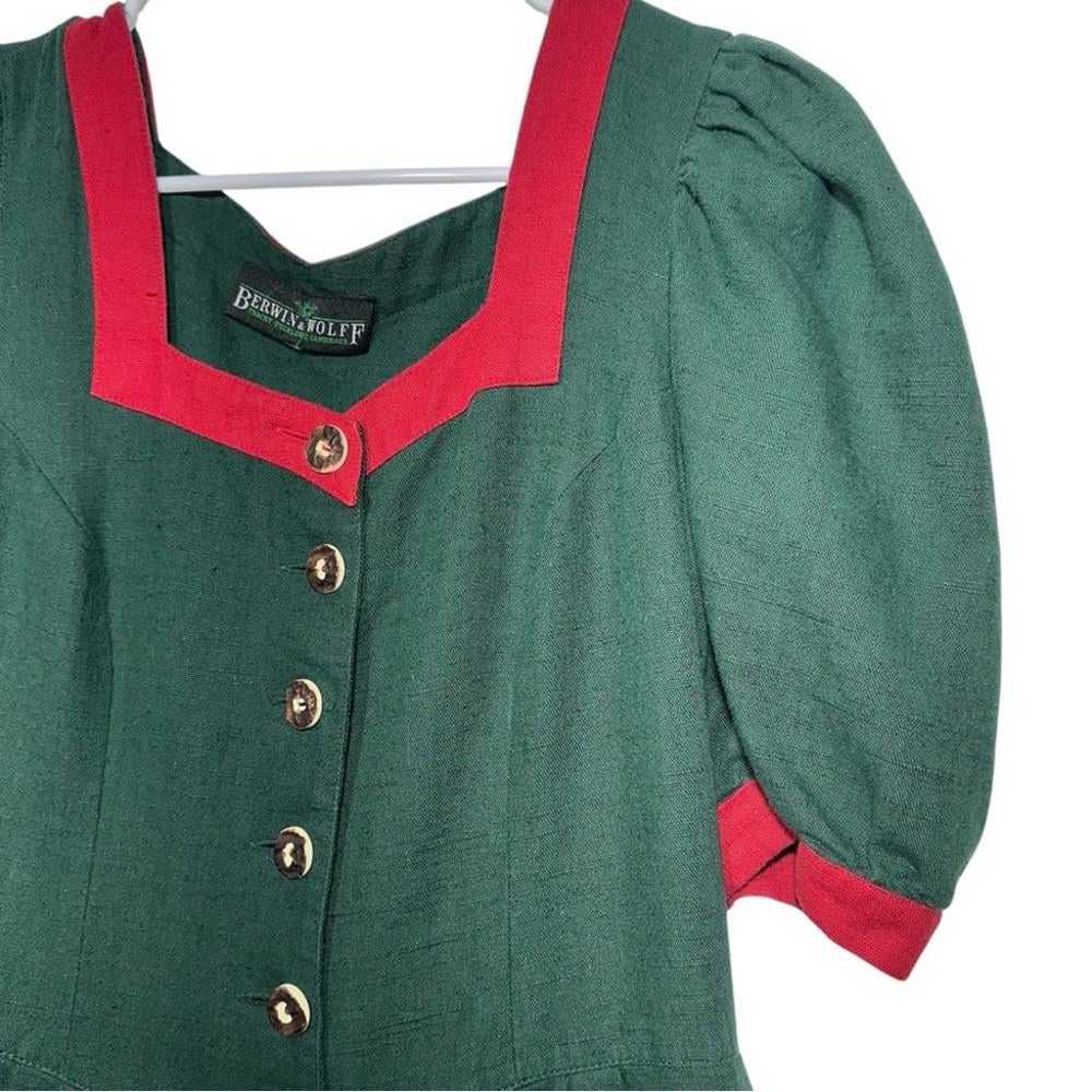 Vintage Berwin & Wolff Tracht Folklore Dirndl Red… - image 5