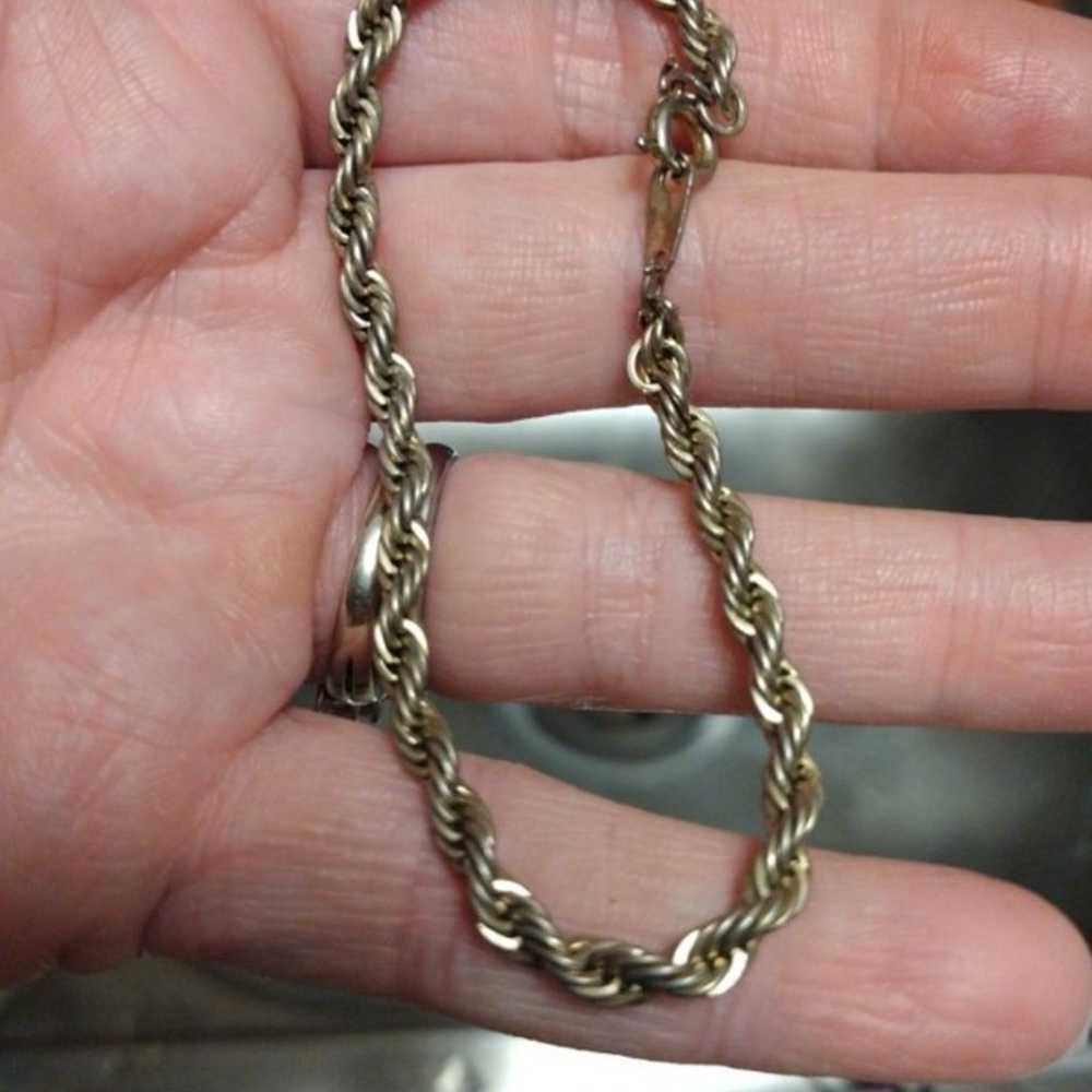 Gold 14K GF vintage Rope bracelet - image 1