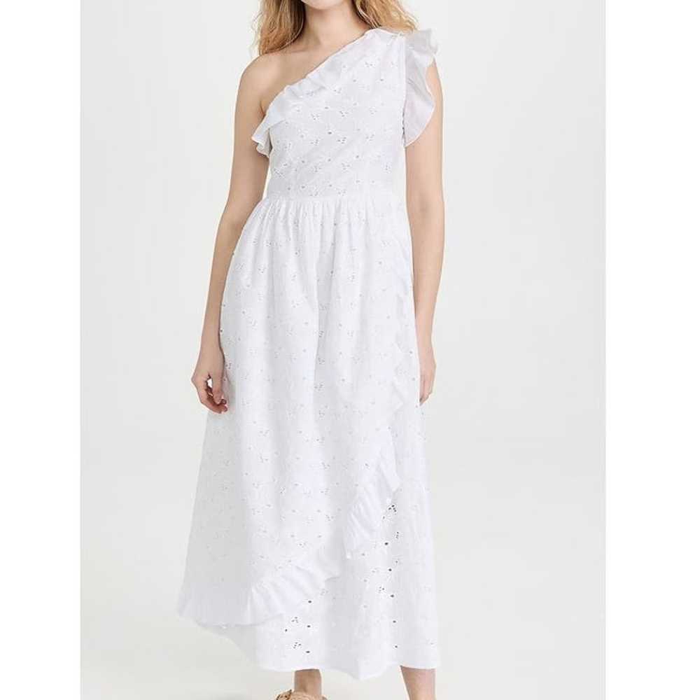 Batsheva Jude Midi Dress One Shoulder Eyelet Ruff… - image 1