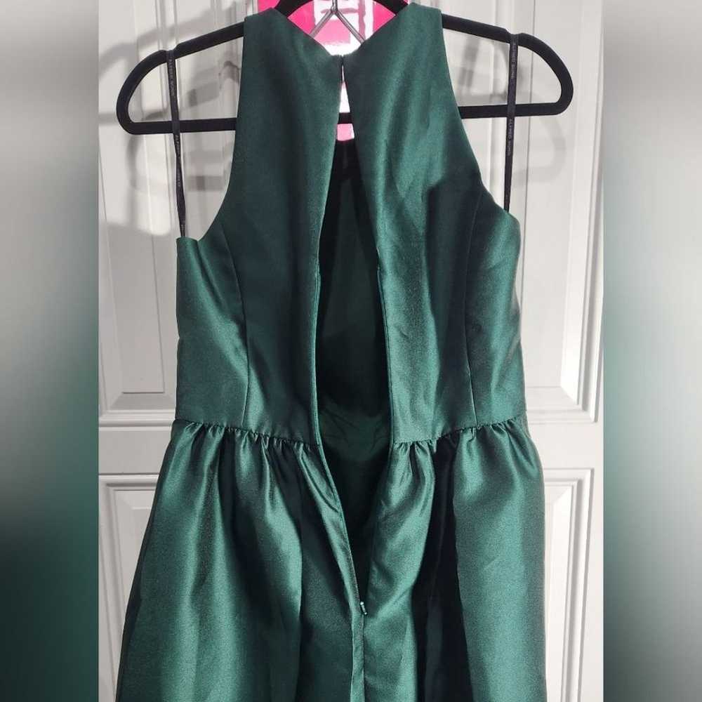 Alfred Sung hunter green sleeveless keyhole back … - image 9