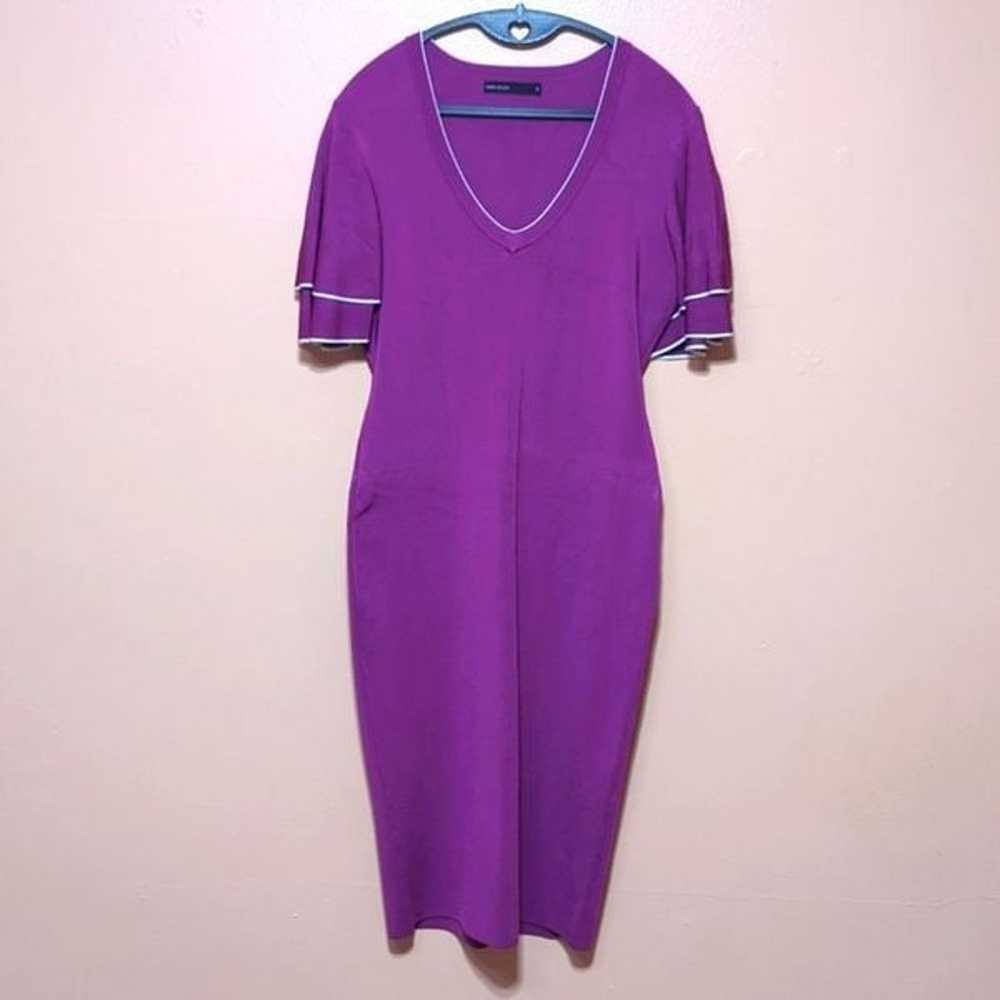 KAREN MILLEN Knitted Midi Dress Magenta M ASO TV/… - image 5