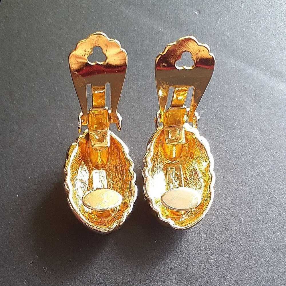 Good condition Yves Saint Laurent earrings with r… - image 9