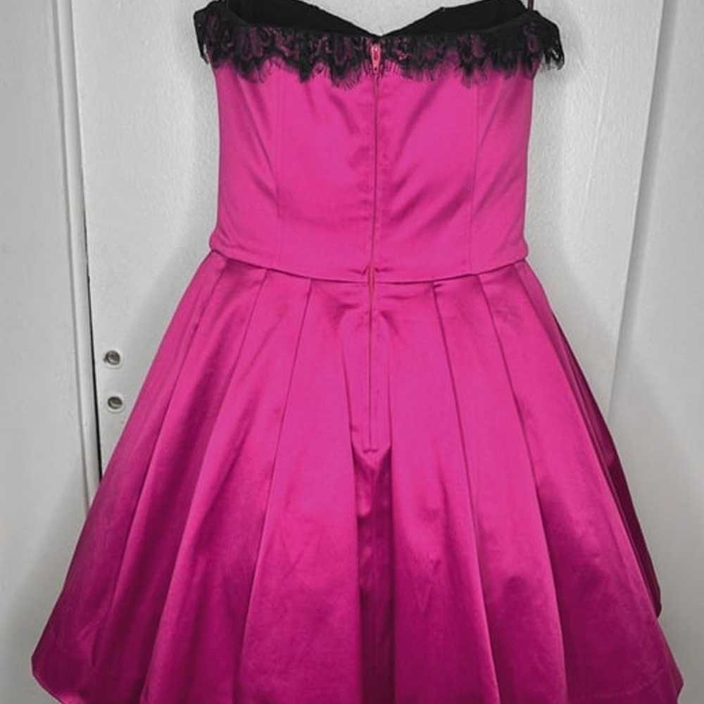 Betsey Johnson Collection Fuchsia & Black Evening… - image 3