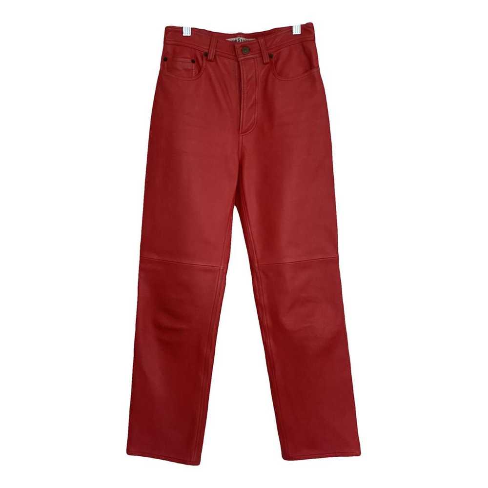 Acne Studios Leather straight pants - image 1