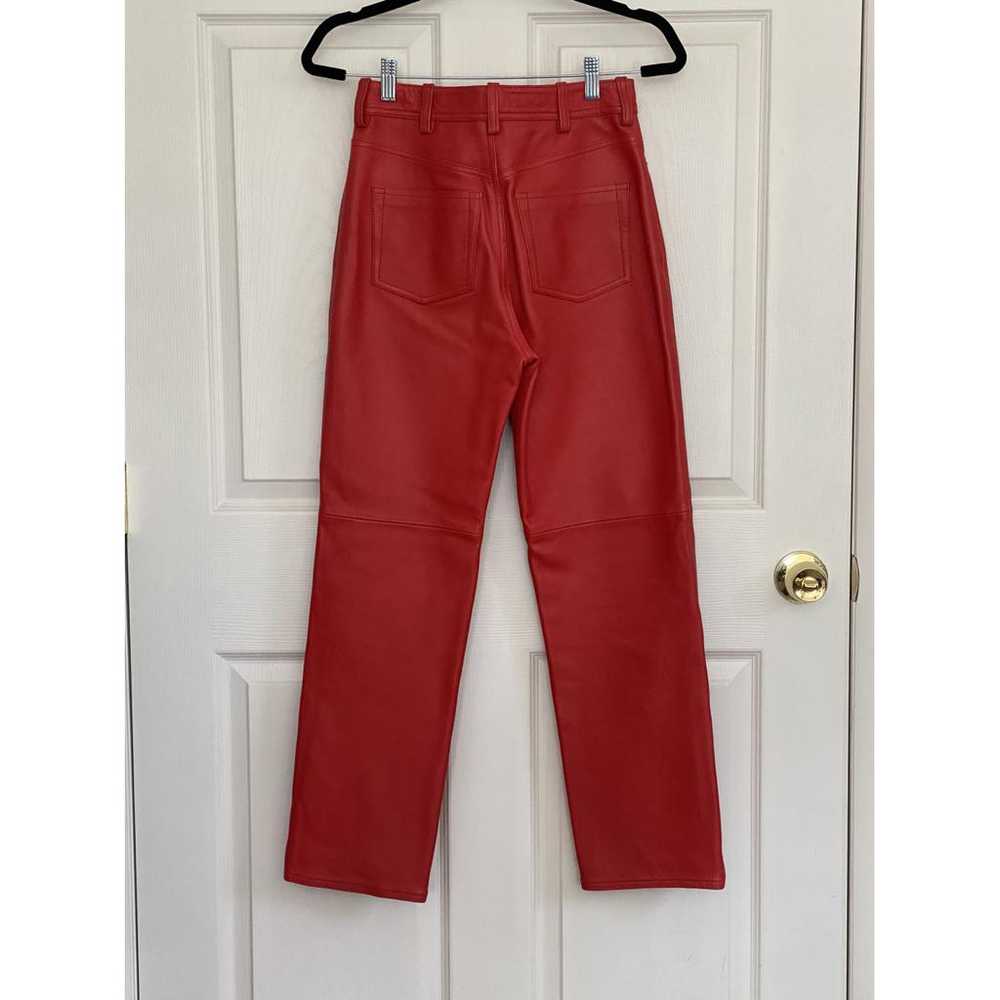 Acne Studios Leather straight pants - image 2