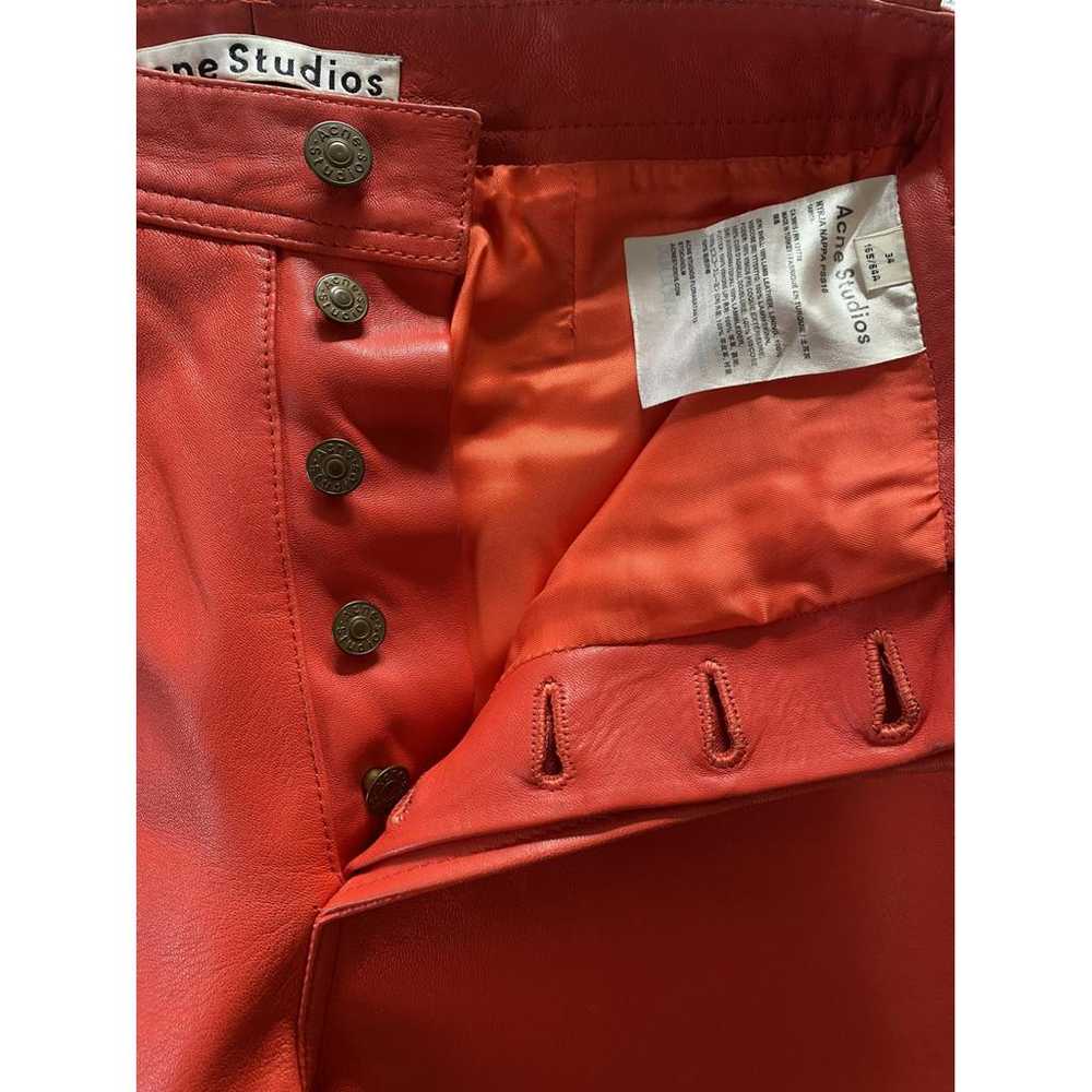 Acne Studios Leather straight pants - image 3