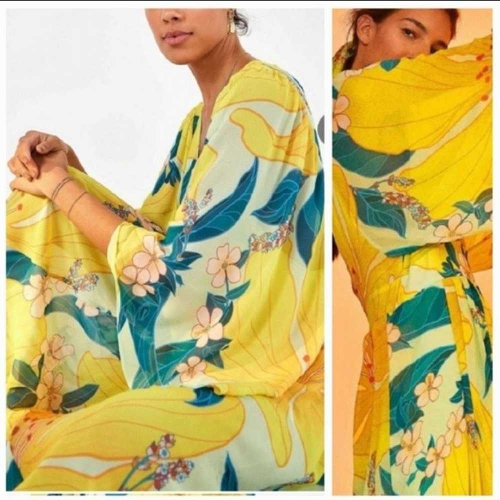 Farm Rio Yellow Floral Pietra Maxidress - image 1