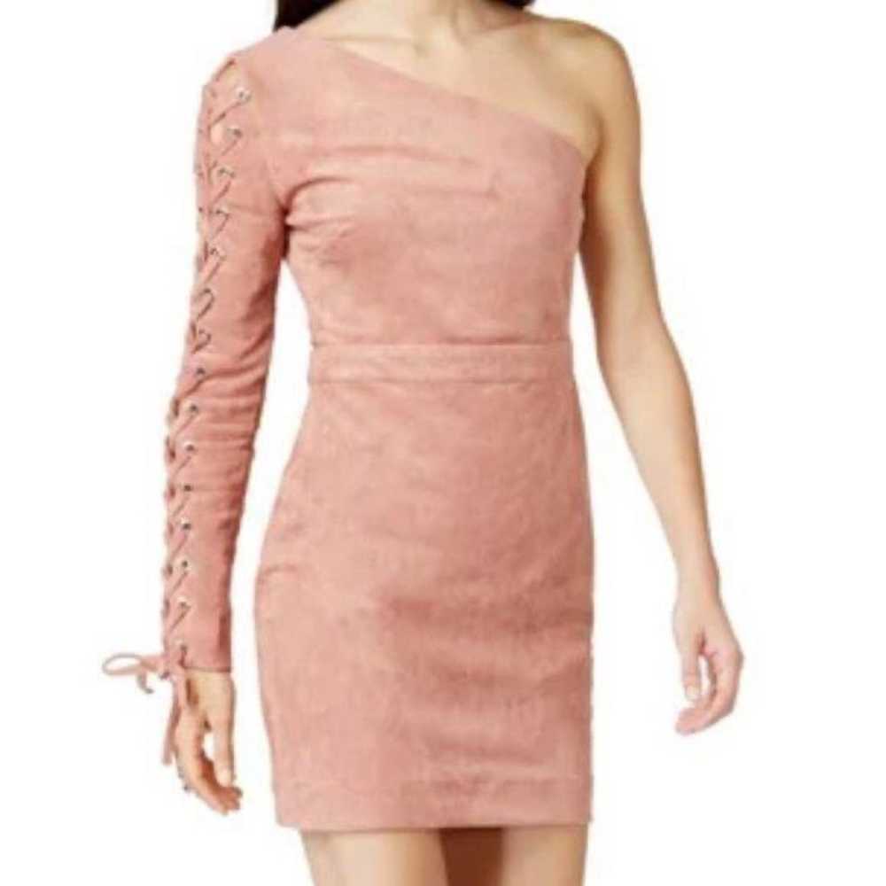 ruched off shoulder dress - image 1