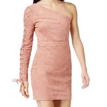 ruched off shoulder dress - image 1