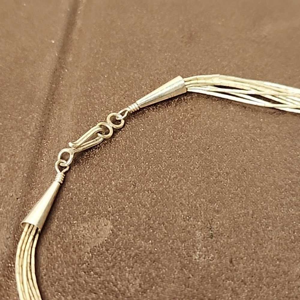 VINTAGE 925 STERLING LIQUID SILVER NECKLACE - image 4