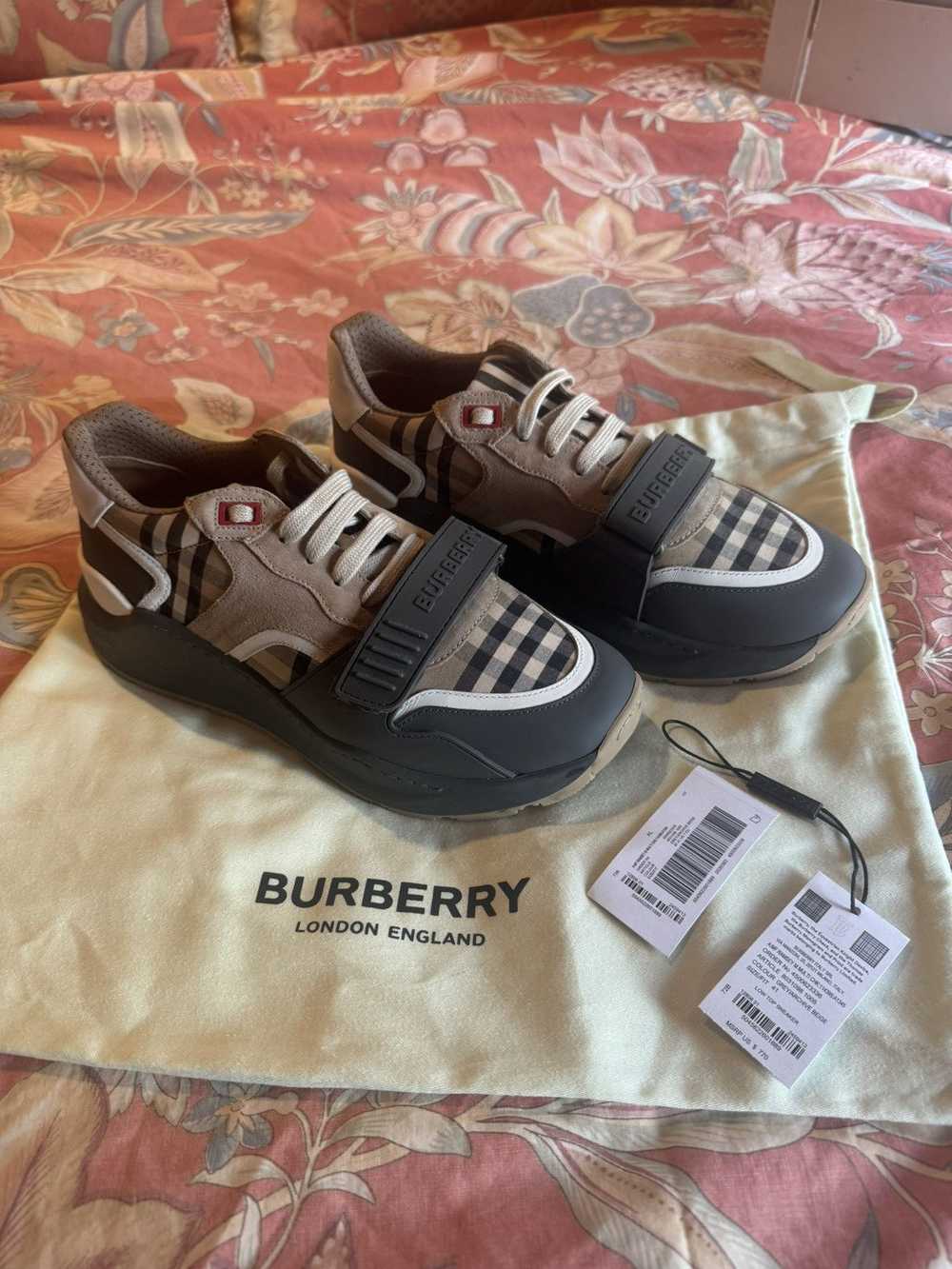 Burberry Classic Beige Check Sneakers - image 4