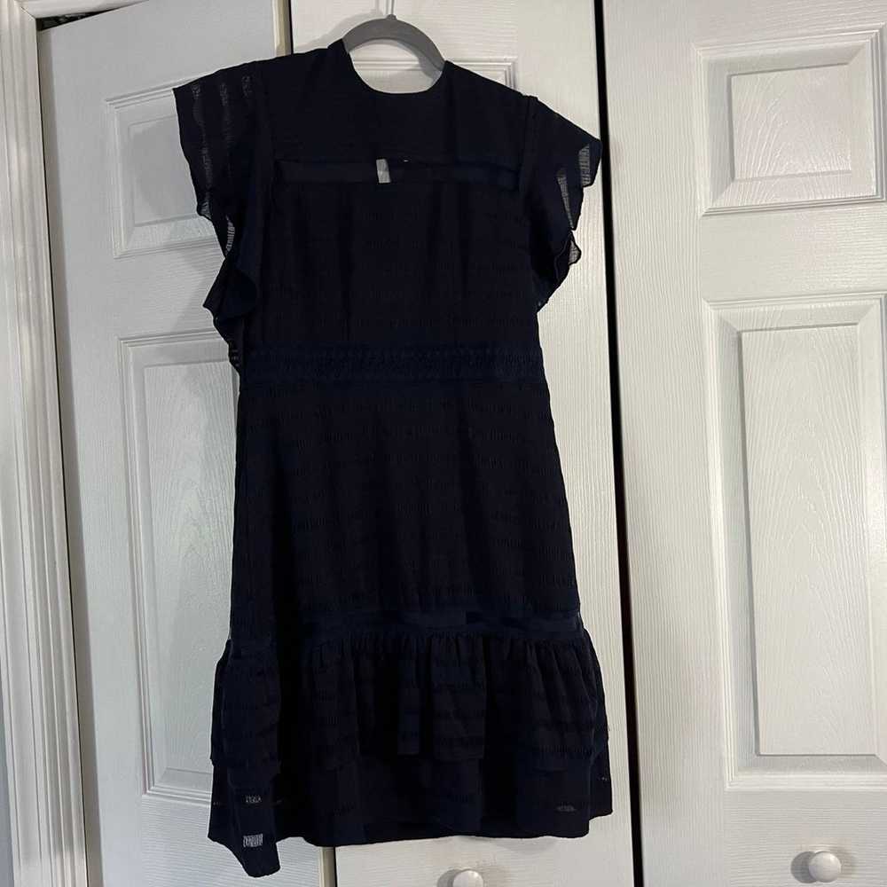 FoxieDox Navy Blue Ruffle Dress (Large) - image 2