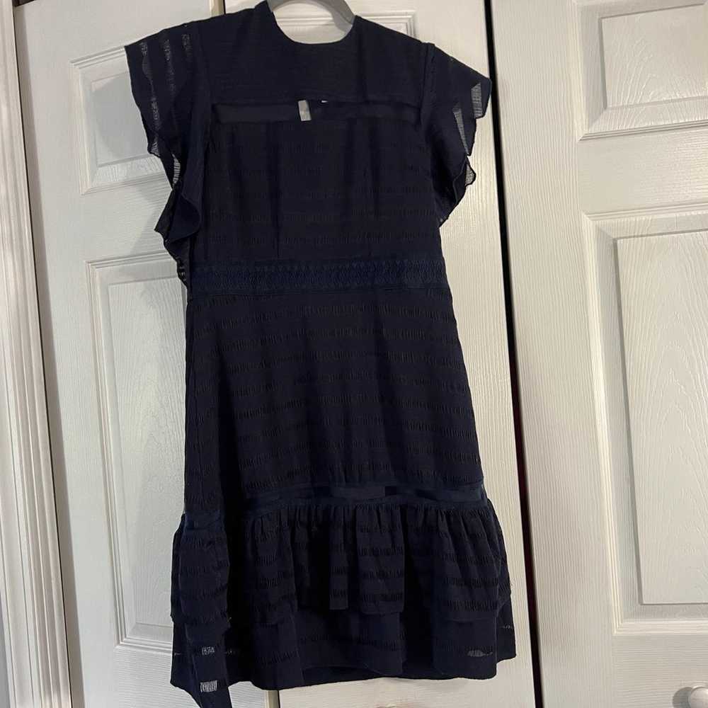 FoxieDox Navy Blue Ruffle Dress (Large) - image 3