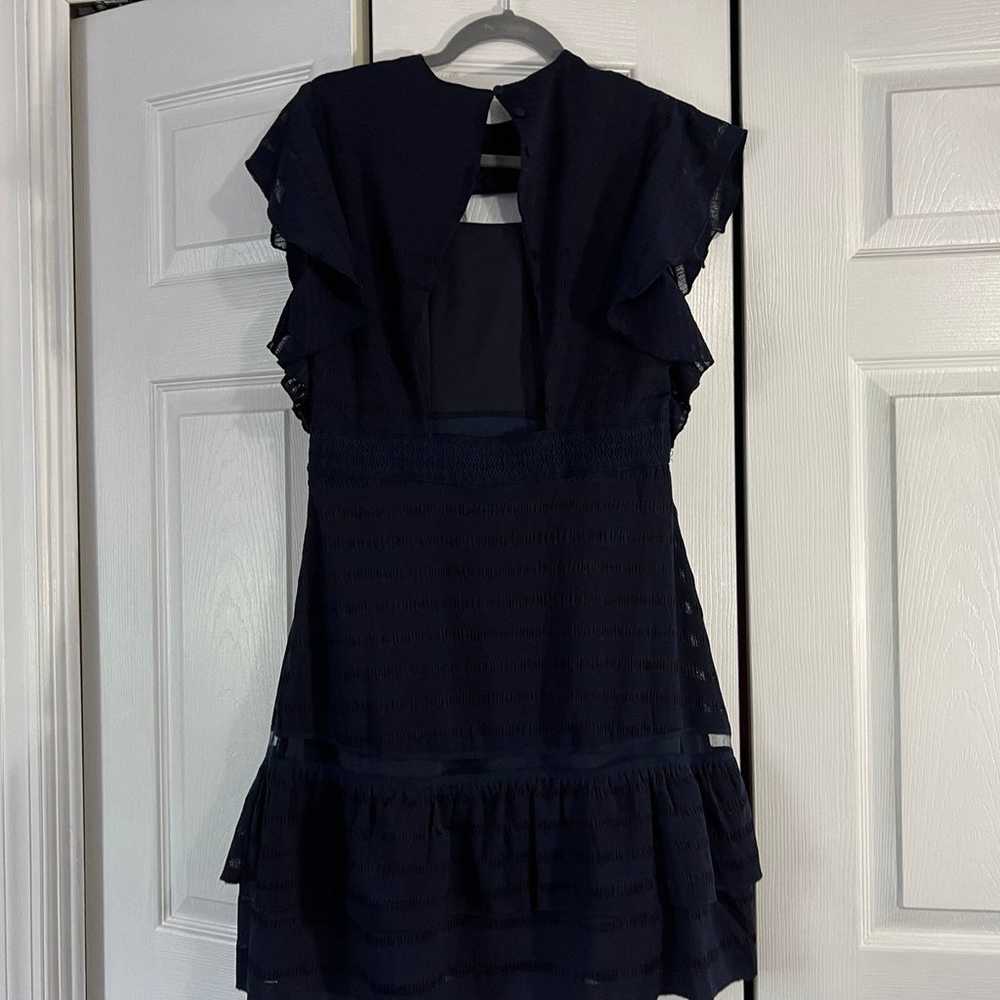 FoxieDox Navy Blue Ruffle Dress (Large) - image 8