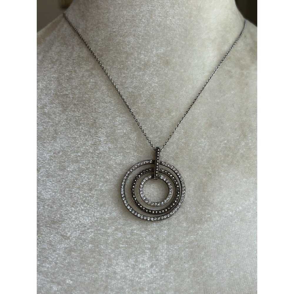 Lavish by TJM Sterling Silver Circles Pendant Nec… - image 3