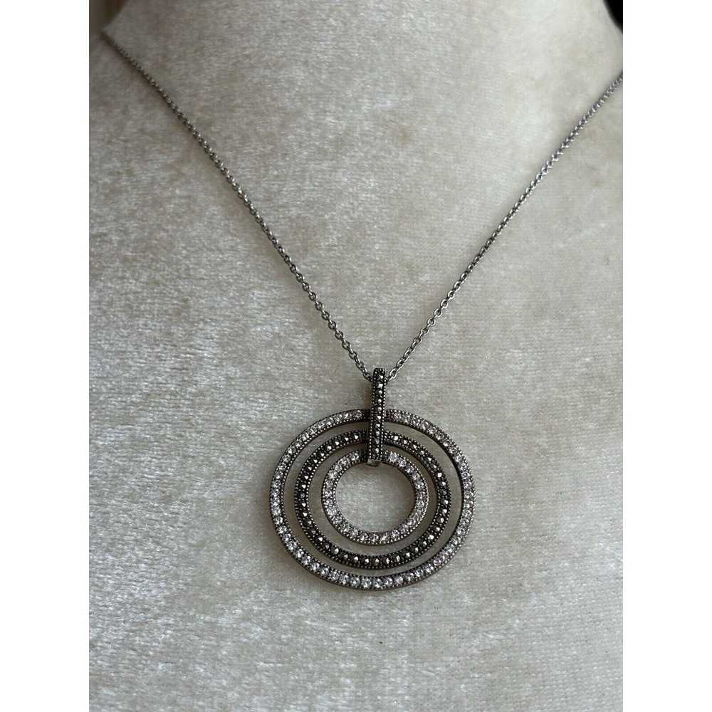 Lavish by TJM Sterling Silver Circles Pendant Nec… - image 7