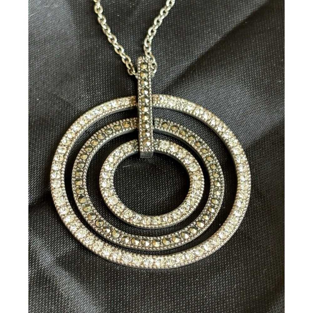 Lavish by TJM Sterling Silver Circles Pendant Nec… - image 9