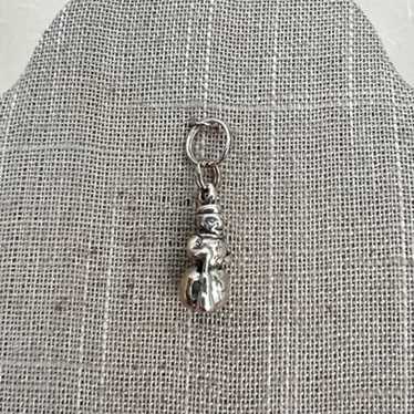 Vintage Sterling Silver Snowman Charm SP-3437 - image 1