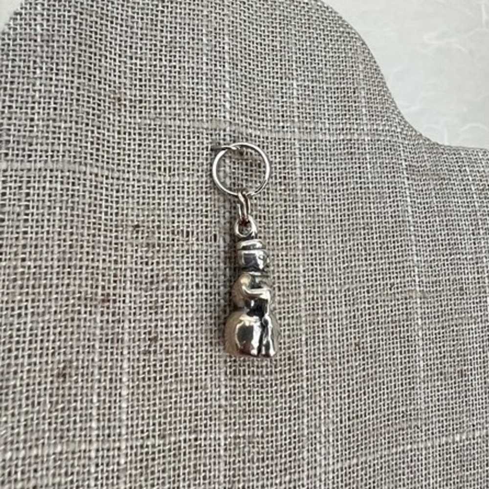 Vintage Sterling Silver Snowman Charm SP-3437 - image 2