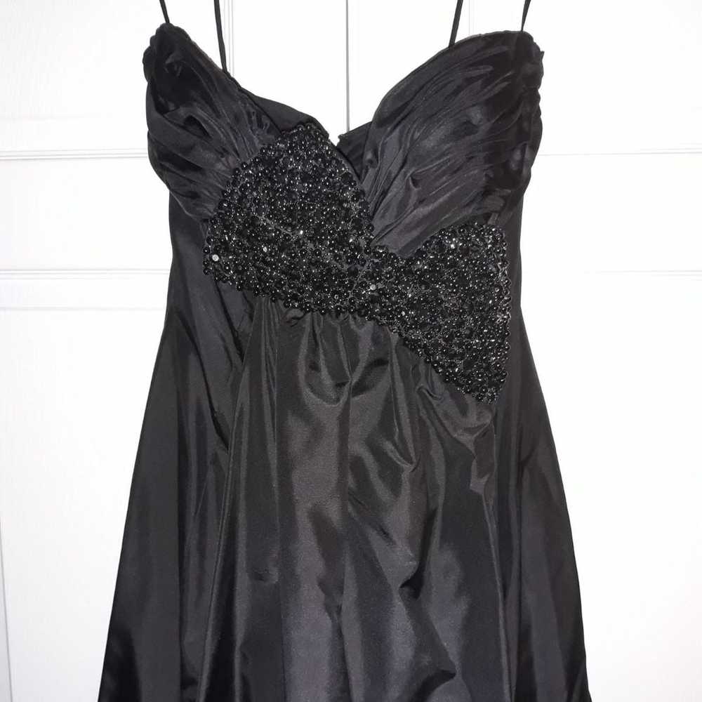 Jovani 100% Black Silk Gown size 14 - image 2