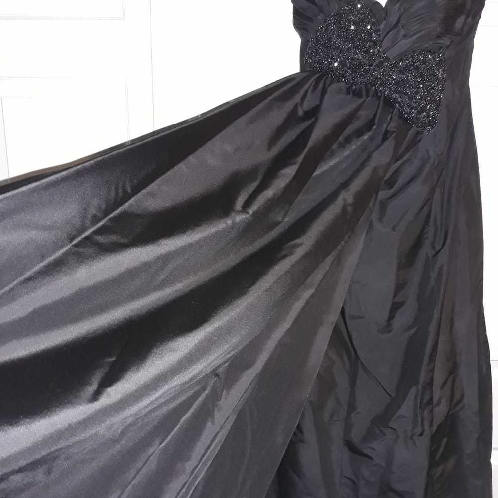 Jovani 100% Black Silk Gown size 14 - image 3