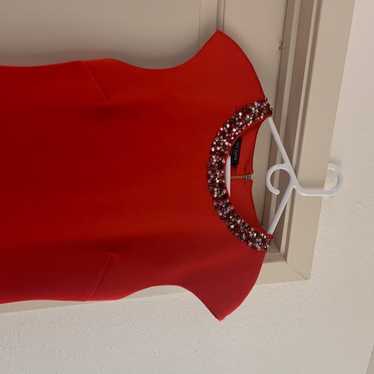 Ted Baker Size 5 Red Jeweled Neck - image 1