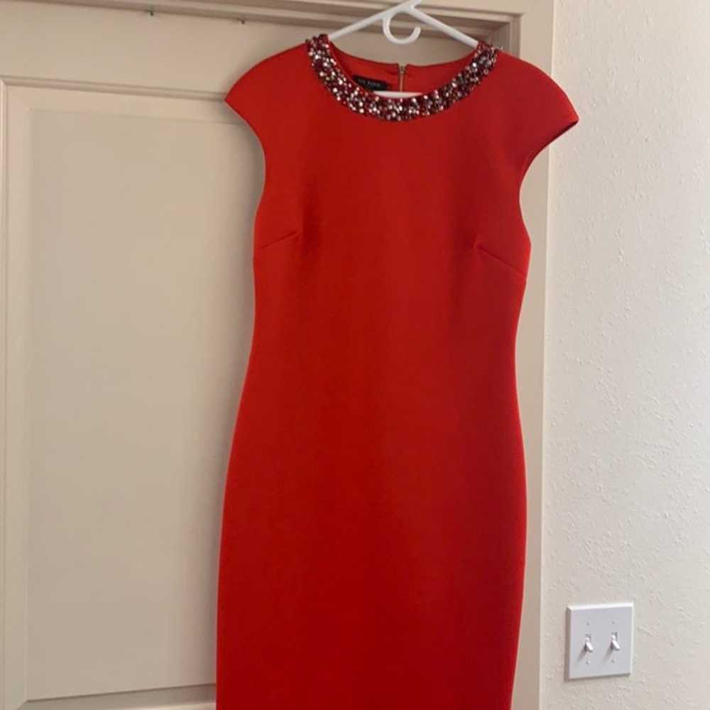 Ted Baker Size 5 Red Jeweled Neck - image 4