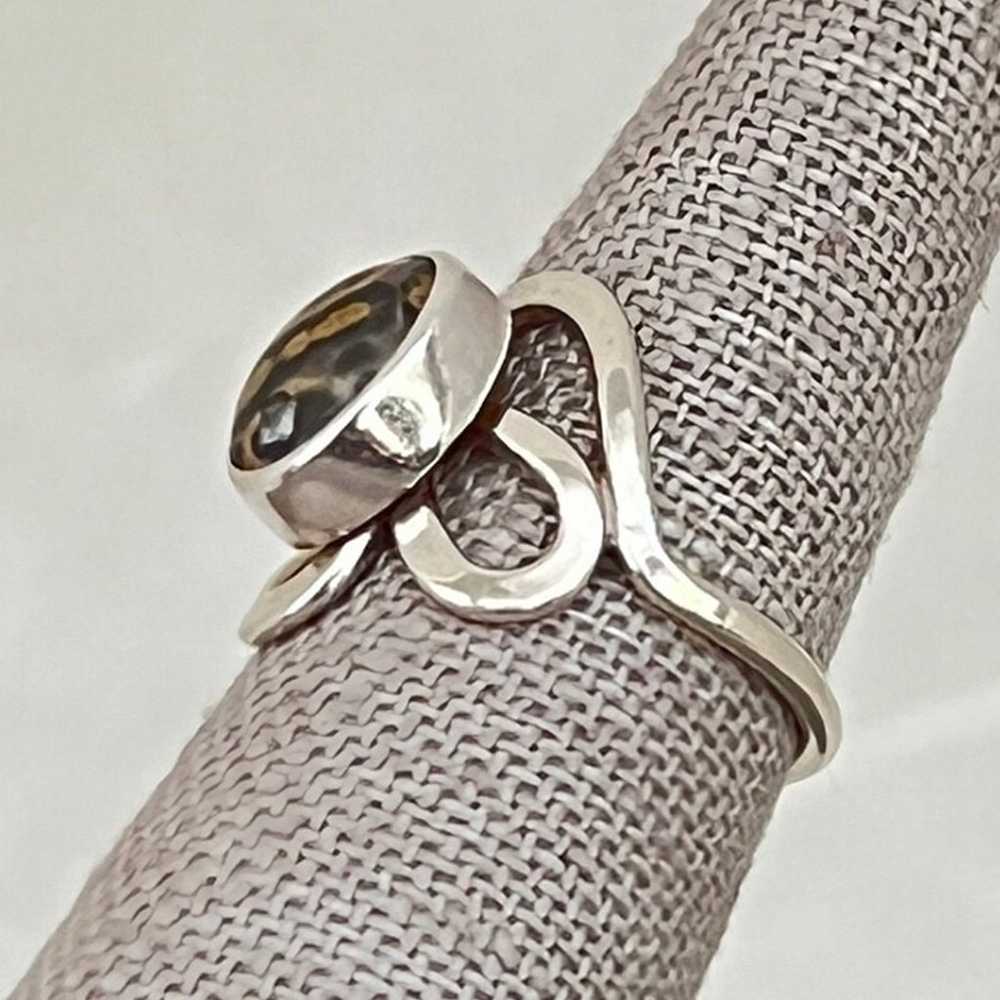 Vintage Sterling Silver Oval Jasper Ring SR-3425 - image 5