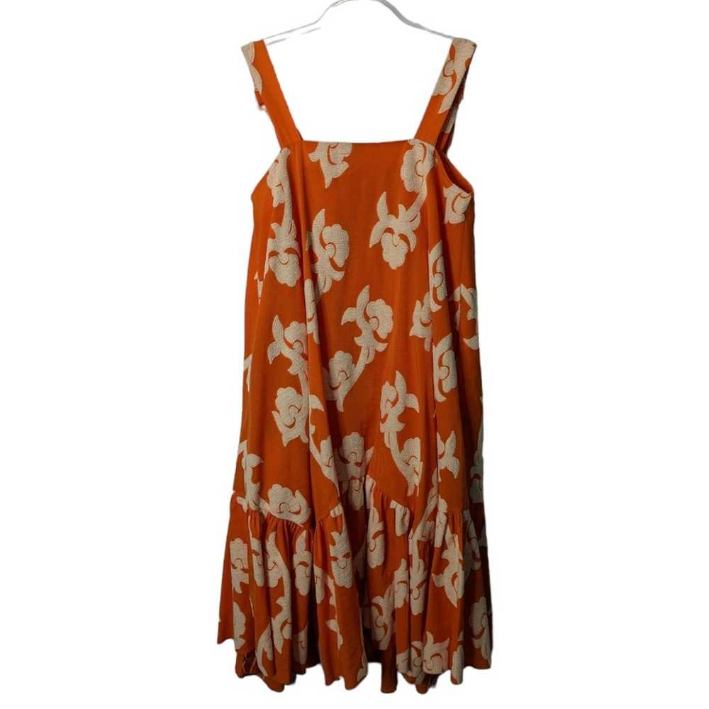 EXQUISE Phoebe Flounced Maxi Dress Orange Cream E… - image 3