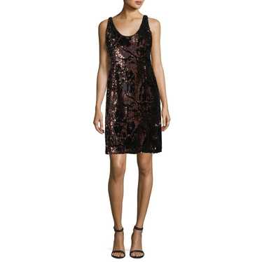 Milly Cora black and red Sleeveless Sequined Velve