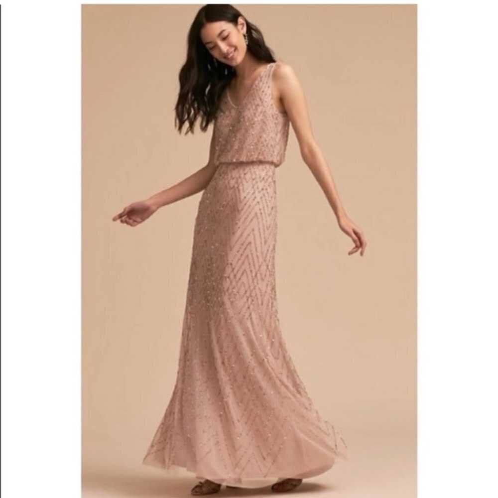 Anthropologie X BHLDN Blaise Blush Dress Size 14 - image 1