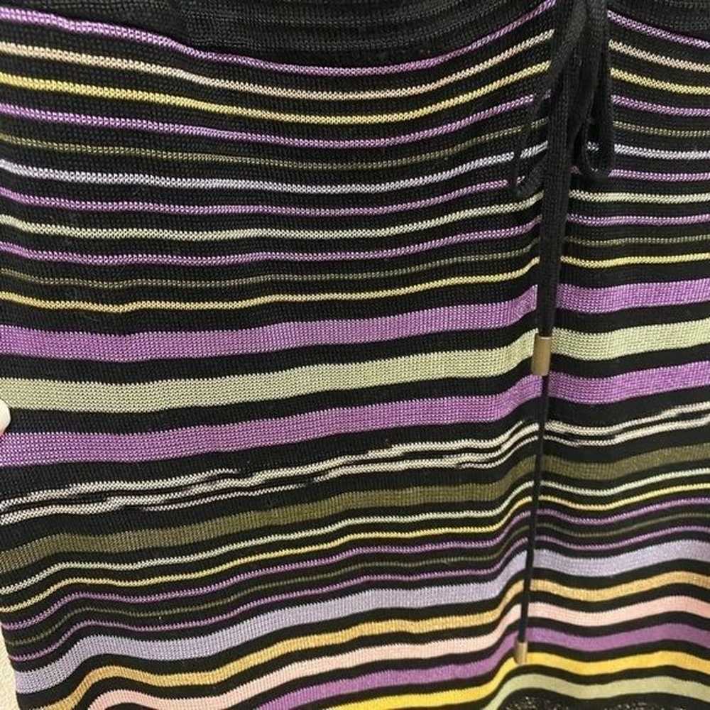 MISSONI Striped metallic Knit Tank Dress Size 12 … - image 4