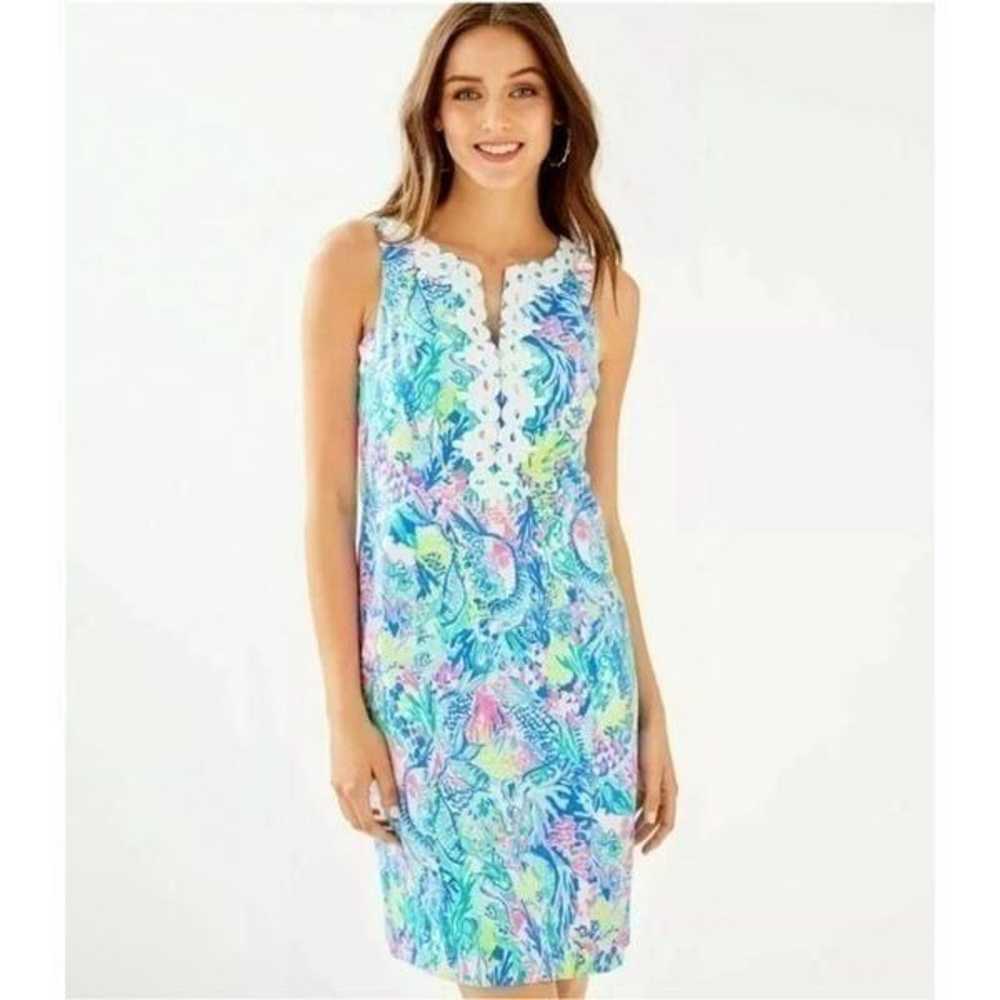 Lilly Pulitzer GABBY STRETCH SHIFT DRESS Mermaids… - image 1