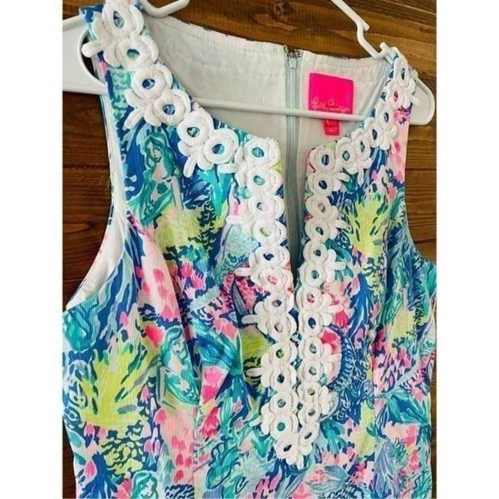 Lilly Pulitzer GABBY STRETCH SHIFT DRESS Mermaids… - image 3