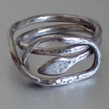 Vintage SILVER Silver Snake Ring Snake Ring Snake