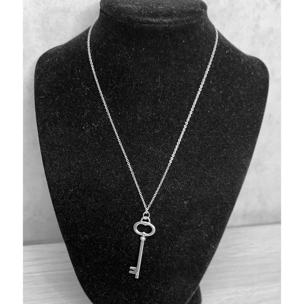 Vintage Womens Italy 925 Key Silver Necklace - image 1