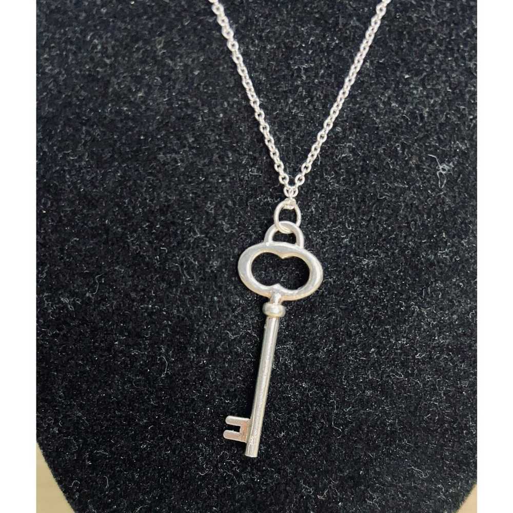 Vintage Womens Italy 925 Key Silver Necklace - image 2