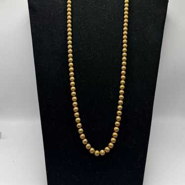 Vintage Crown Trifari Diamond Cut Gold Bead Statem