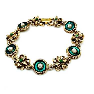 Vintage ART Mode Arthur Pepper Goldtone Bracelet … - image 1