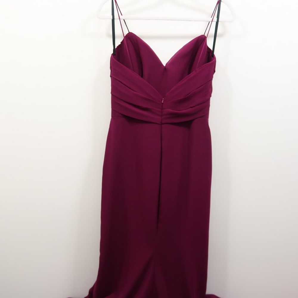 NOIR BY LAZARO Wine Bridesmaid Gown - image 8