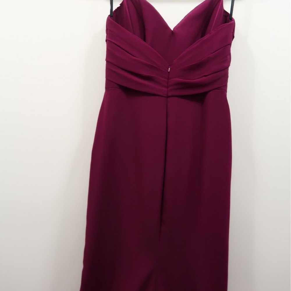 NOIR BY LAZARO Wine Bridesmaid Gown - image 9