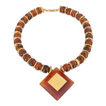 Napier Red Lucite and Gold newest Tone Necklace Vintage Geometric Statement Choker Mid Century Modernist Rectangle Necklace 1960s to 1980s Retro