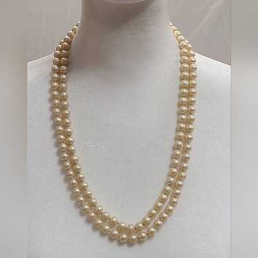 Vintage Faux Pearl Double Strand Necklace