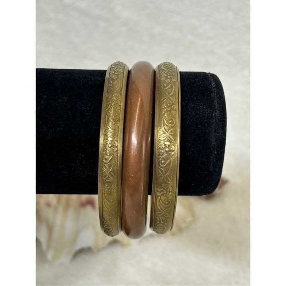 Vintage Copper and Brass Bangle - image 1