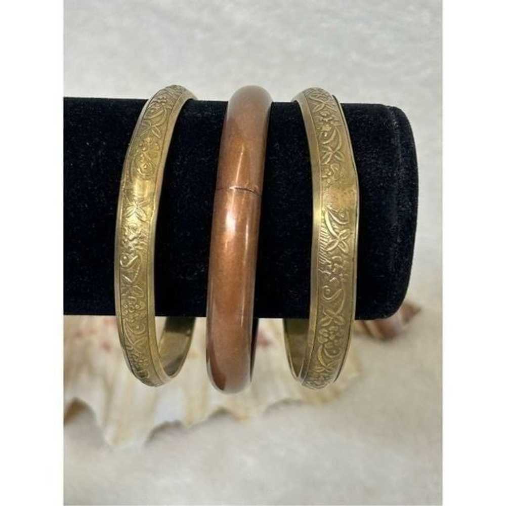 Vintage Copper and Brass Bangle - image 2