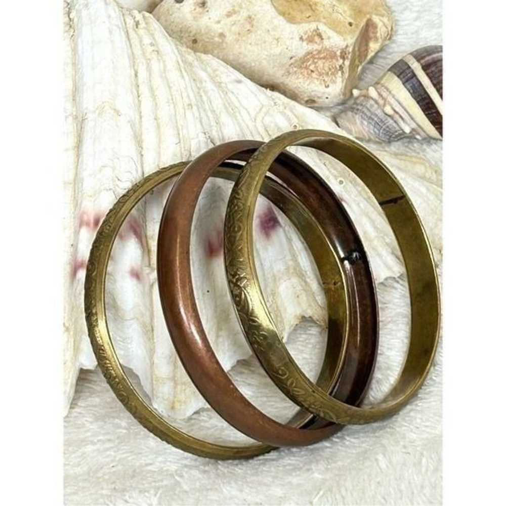 Vintage Copper and Brass Bangle - image 3