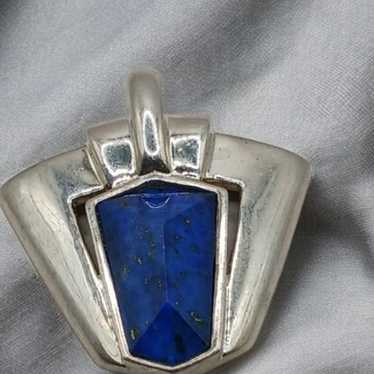 Vintage Sterling and Lapis Pendant,