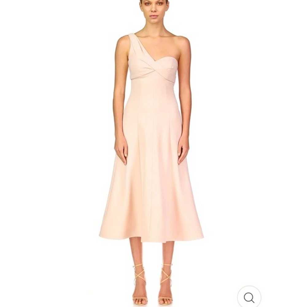 THEIA Ariana One-Shoulder A-Line Midi Dress - image 1