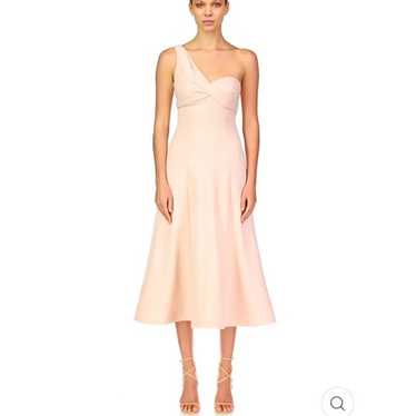 THEIA Ariana One-Shoulder A-Line Midi Dress - image 1