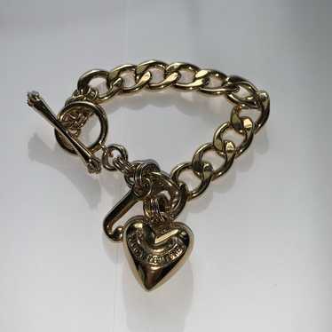 Vintage Y2K gold heart juicy Couture bracelet